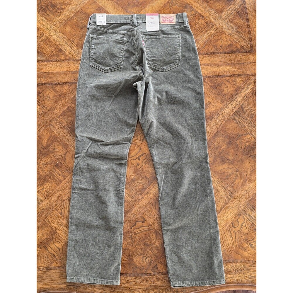 Levi's Classic Women's Mid Rise Straight Leg Jeans Corduroy Pants 10 M Ivy Green - Picture 5 of 13